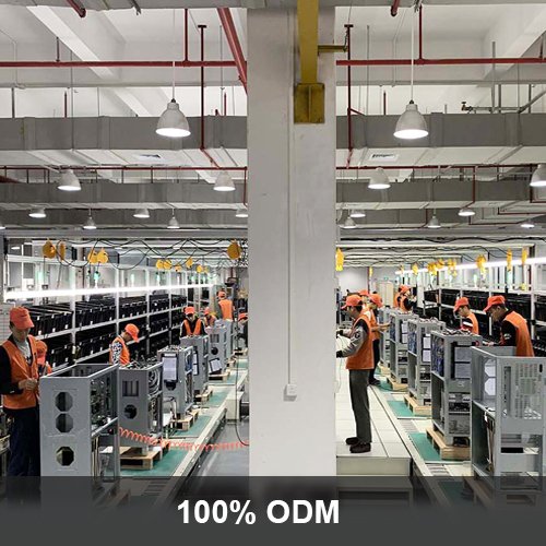 Voltronic Power factory with workers assembling ODM UPS and solar inverters, no own brand or direct competition